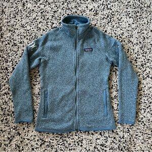 Patagonia Better Sweater Fleece Jacket Blue Full Zip TDC Logo Womens Small